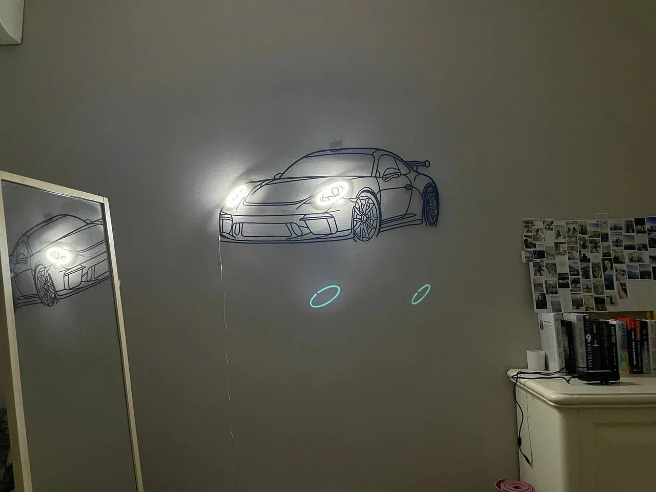 911 GT3 — Neon Metal Wall Art - Metal Art