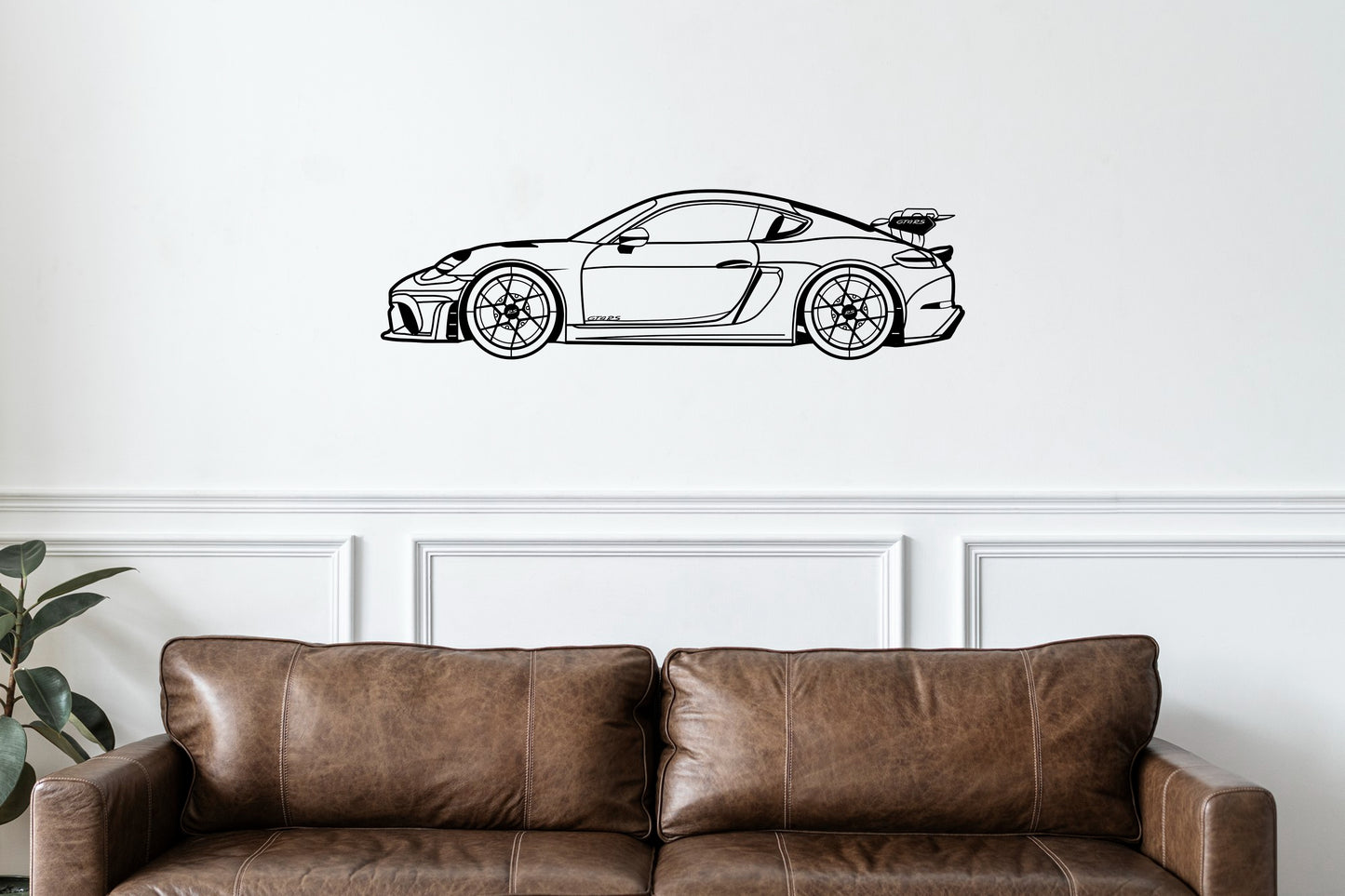 718 Cayman GT4 RS - Side View - Metal Wall Art