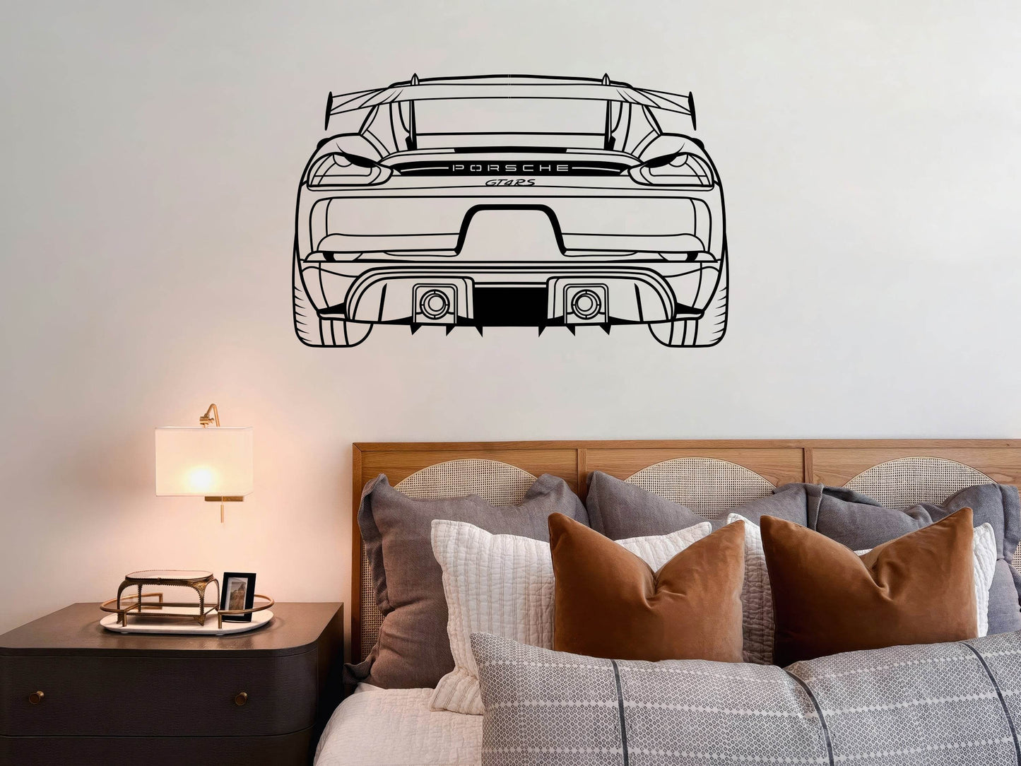 718 Cayman GT4 RS Rear View - Metal Wall Art - Metal Art