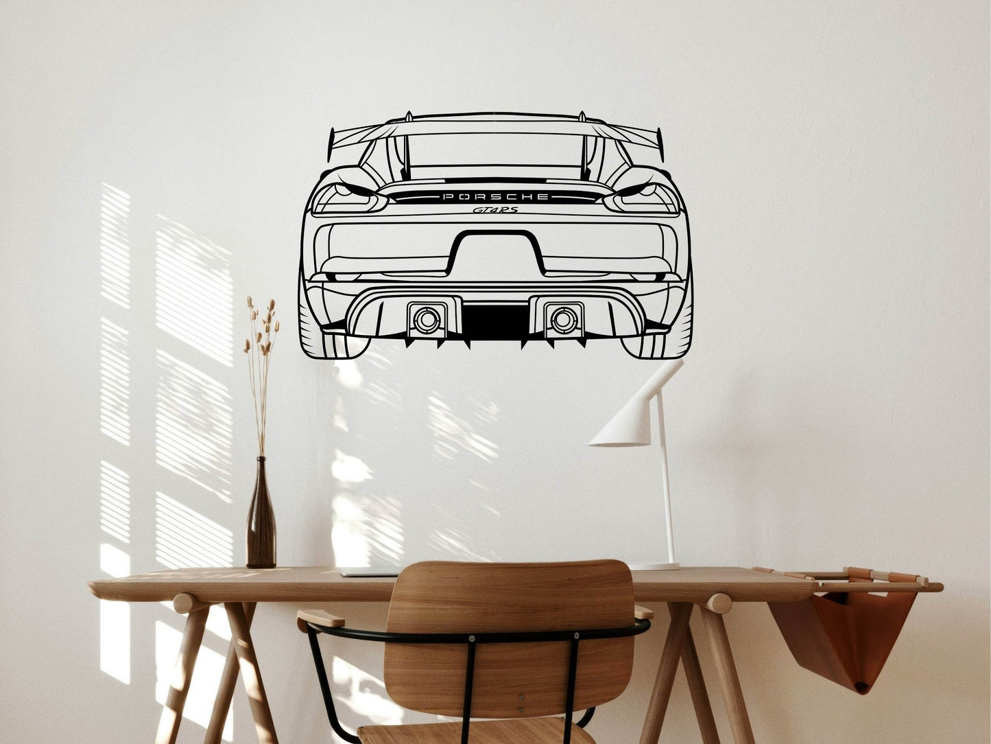 718 Cayman GT4 RS Rear View - Metal Wall Art - Metal Art
