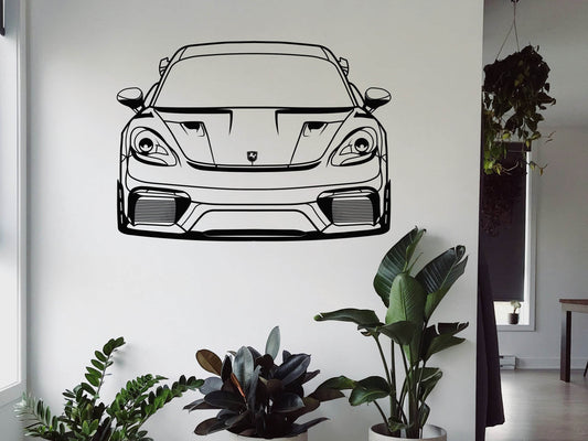 718 Cayman GT4 RS Front View - Metal Wall Art - Metal Art