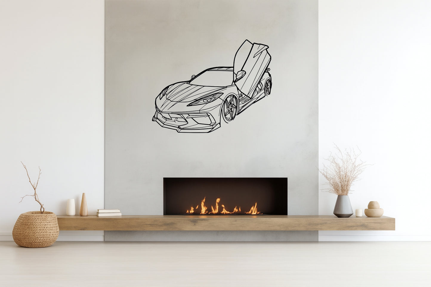 Corvette C8 Angle - Metal Wall Art