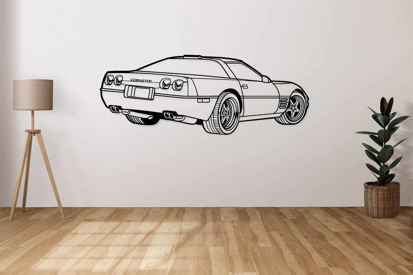 Corvette C4 - Metal Wall Art - Metal Art