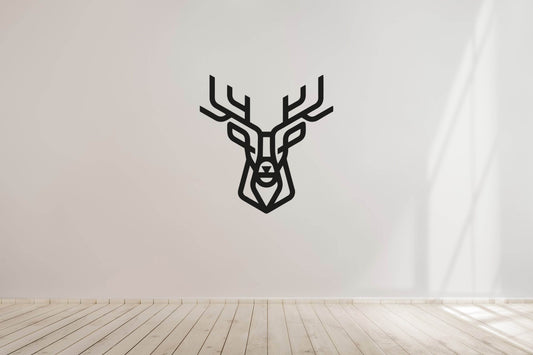 Geometric Deer - Metal Wall Art - Metal Art