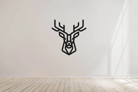 Geometric Deer - Metal Wall Art - Metal Art