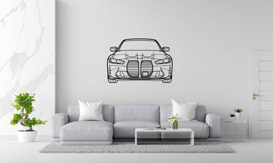 G80 M3 Front - Metal Wall Art - Metal Art