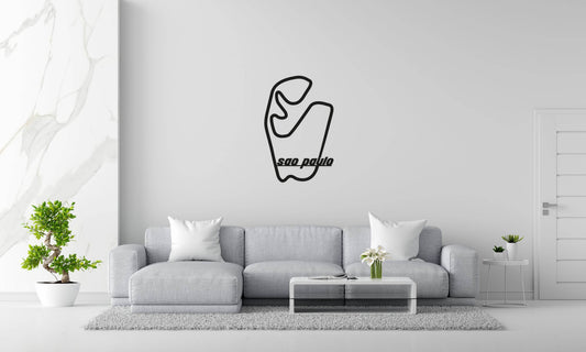 Sao Paulo Interlagos Formula 1 Circuit - Metal Wall Art - Metal Art