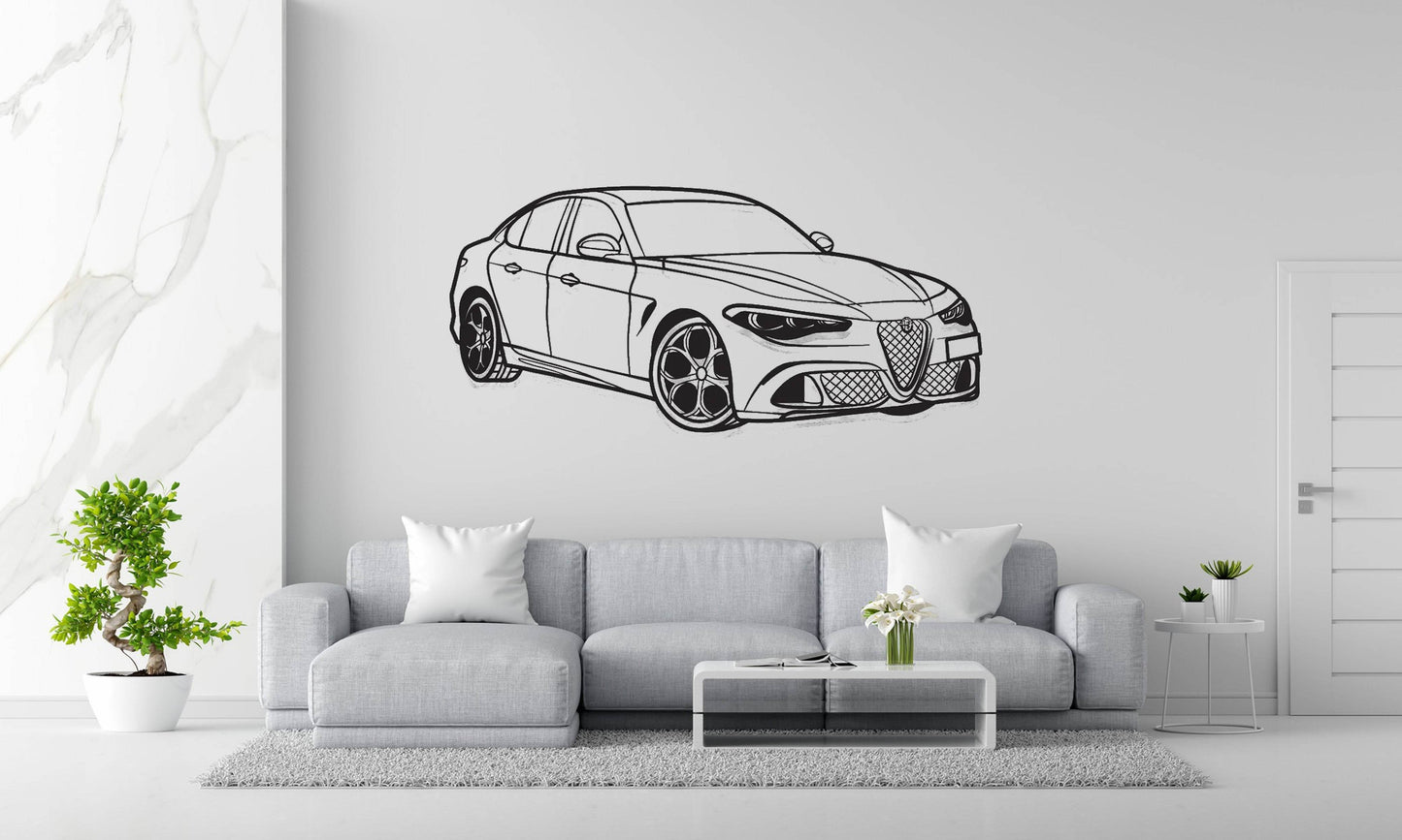Giulia Quadrifoglio 100th Anniversary - Metal Wall Art - Metal Art