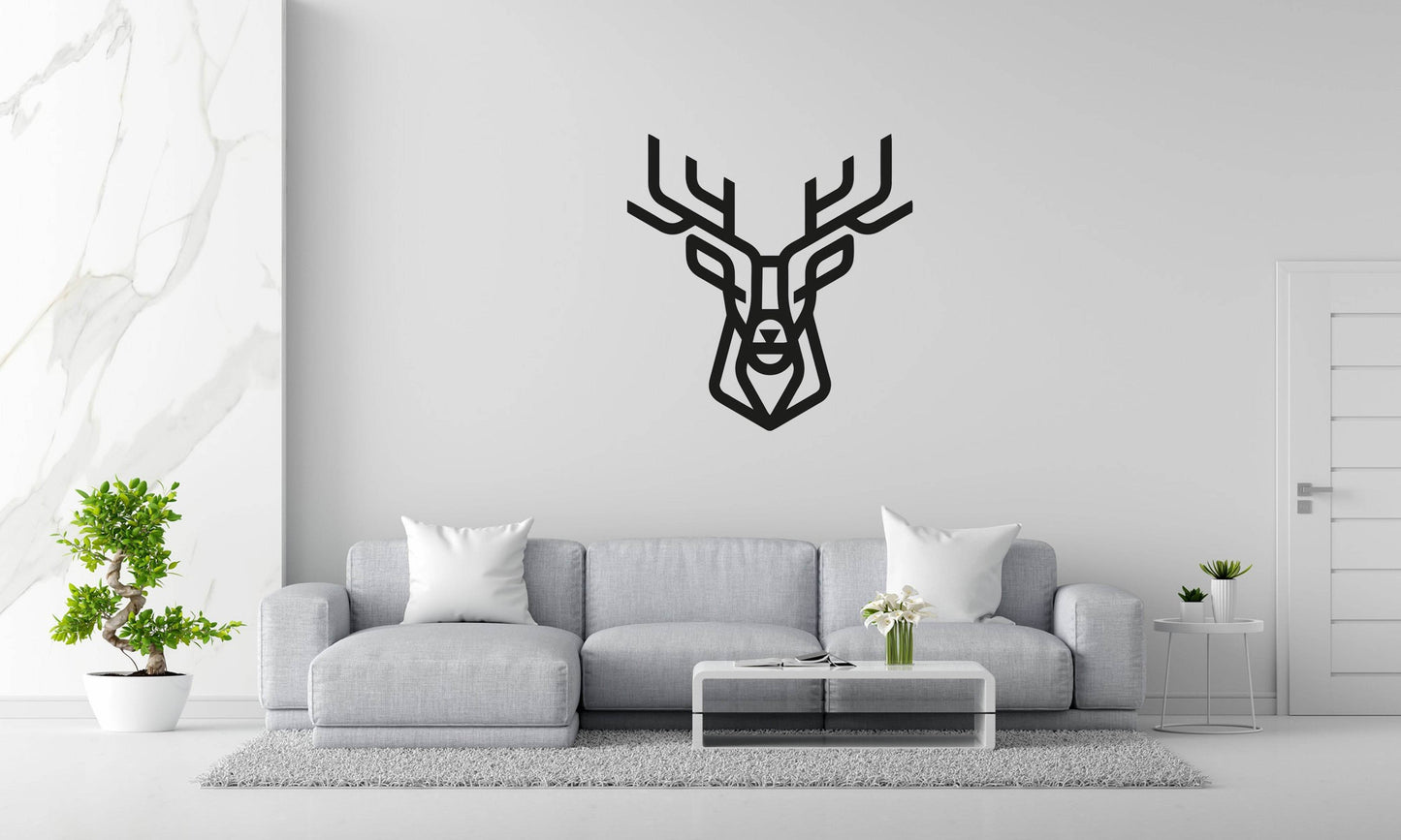 Geometric Deer - Metal Wall Art - Metal Art