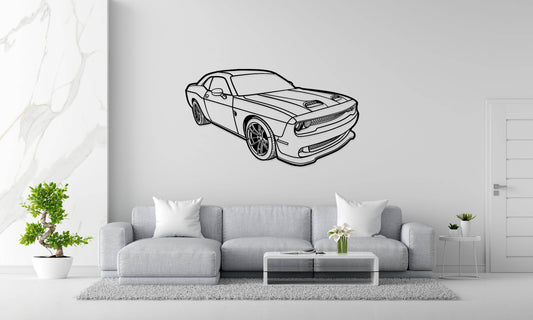 Challenger Hellcat Perspective - Metal Wall Art - Metal Art