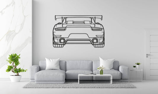 911 GT2 RS Model 991 - Metal Wall Art - Metal Art