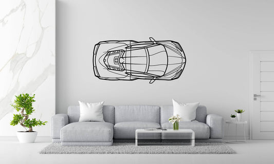 Corvette c8 TOP - Metal Wall Art - Metal Art