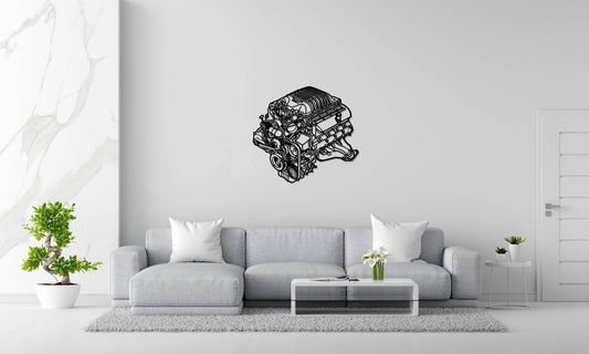 Challenger HEMI Metal Engine Block - Metal Wall Art - Metal Art