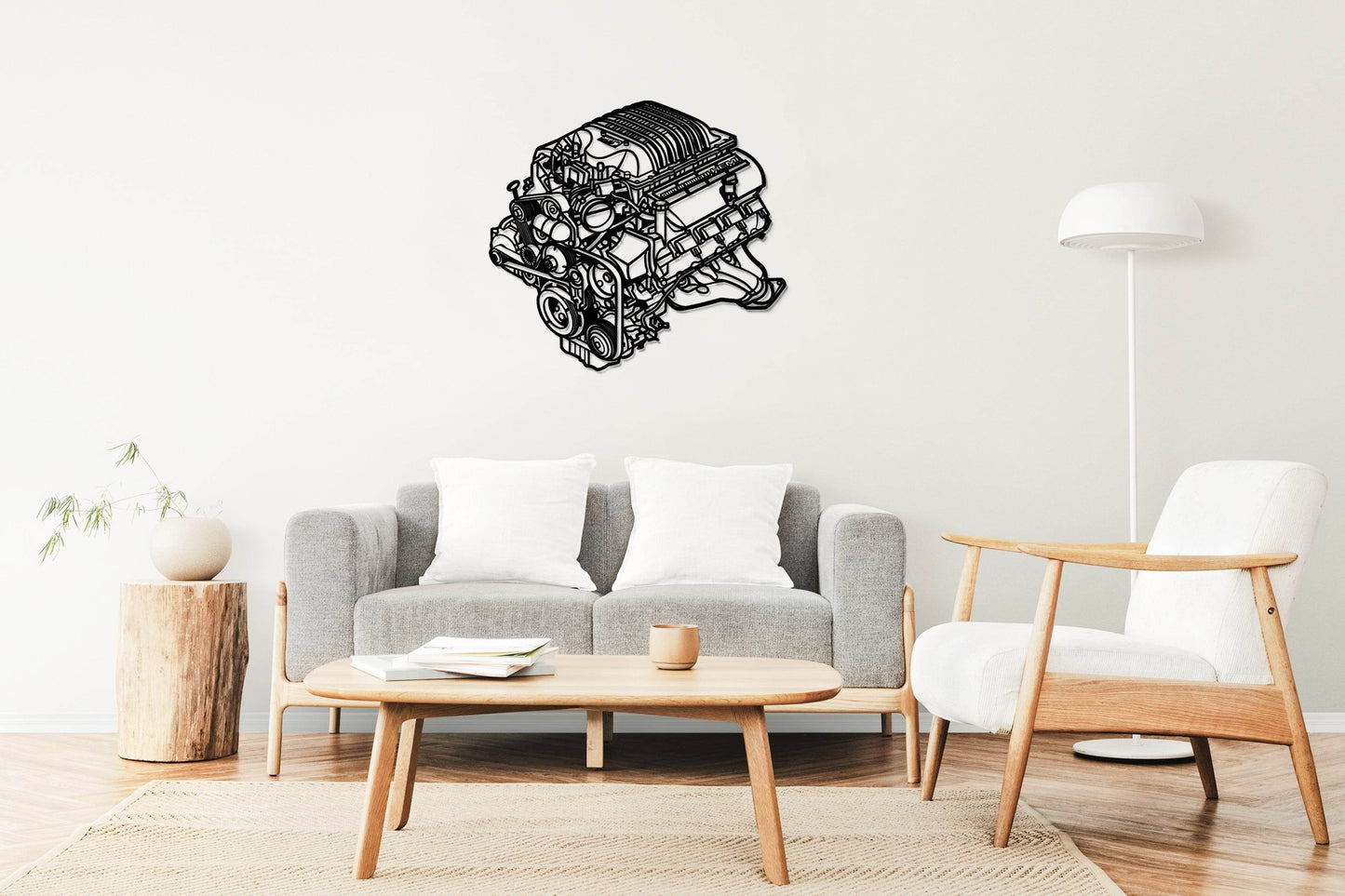 Challenger HEMI Metal Engine Block - Metal Wall Art - Metal Art