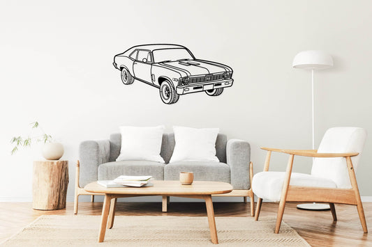 1969 Nova Yenko Perspective - Metal Wall Art - Metal Art