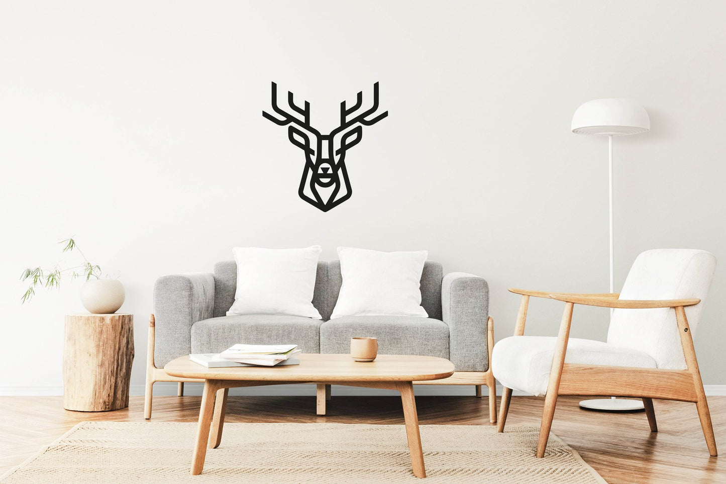 Geometric Deer - Metal Wall Art - Metal Art