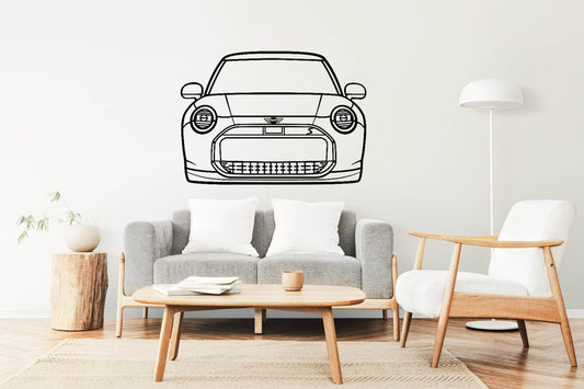 Cooper EV Front View - Metal Wall Art - Metal Art