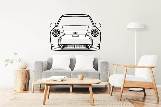 Cooper EV Front View - Metal Wall Art - Metal Art