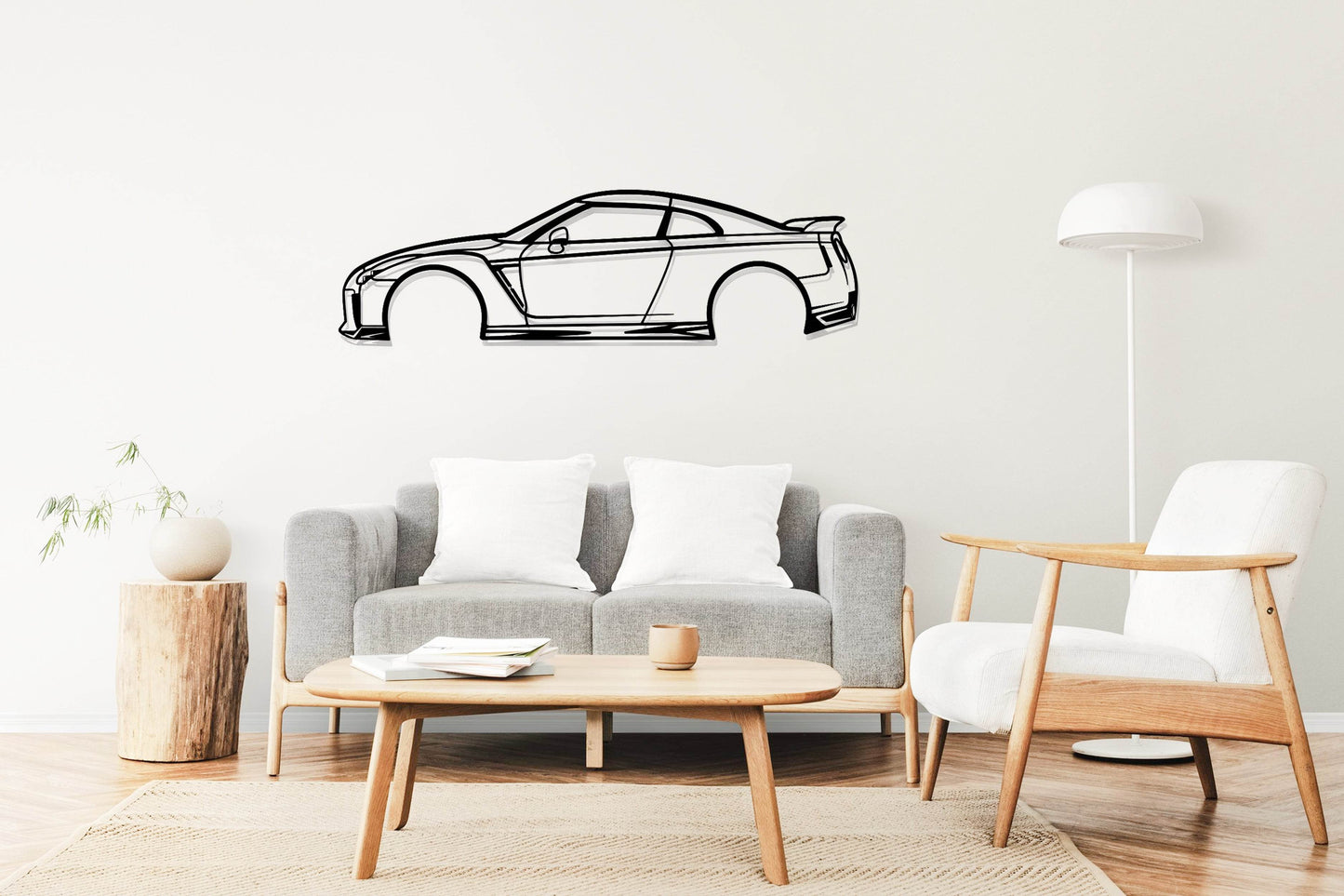 GT-R R35 - Side View - Metal Wall Art - Metal Art