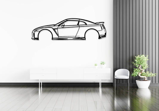 GT-R R35 - Side View - Metal Wall Art - Metal Art