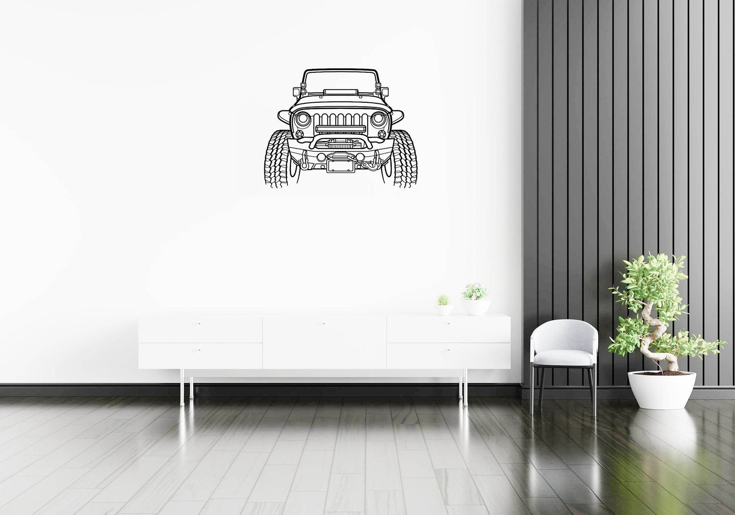 Wrangler Offroad Front - Metal Wall Art - Metal Art