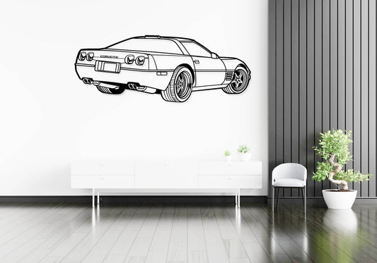 Corvette C4 - Metal Wall Art - Metal Art