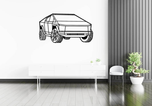Cybertruck - Metal Wall Art - Metal Art