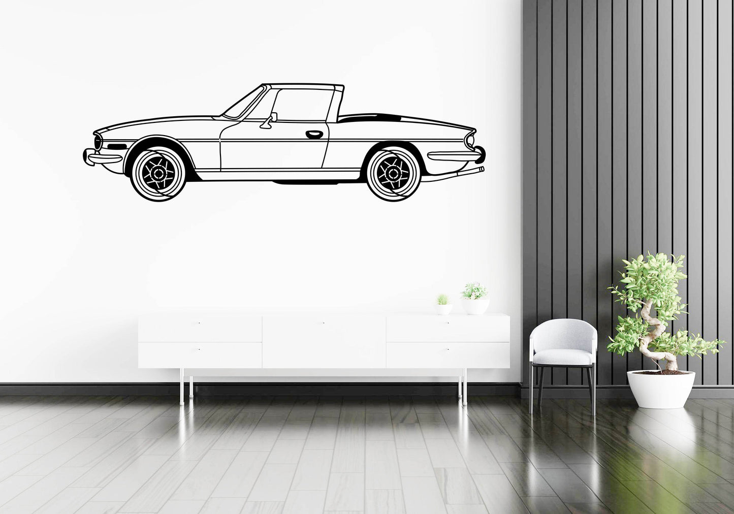 Triumph Stag Side View- Metal Wall Art - Metal Art