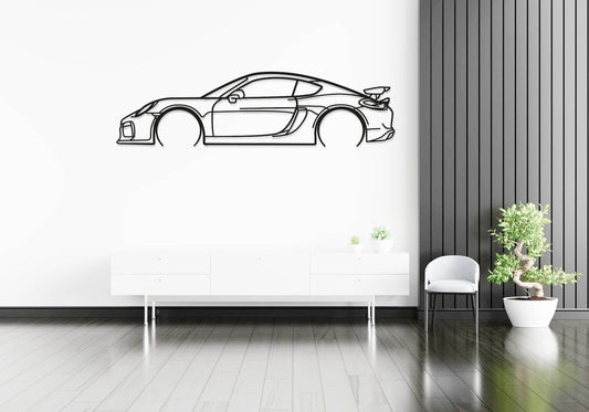 718 Cayman GT4 - Metal Wall Art - Metal Art