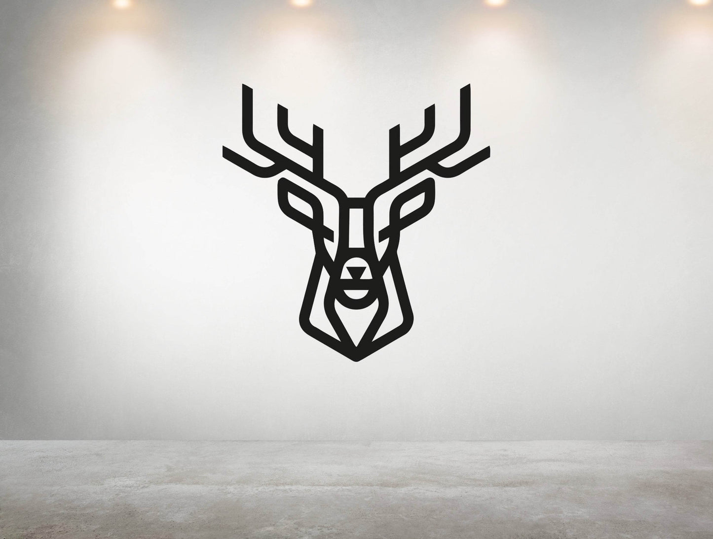 Geometric Deer - Metal Wall Art - Metal Art