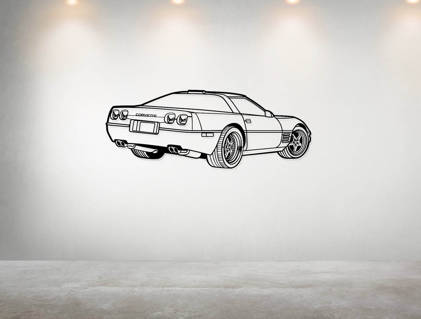 Corvette C4 - Metal Wall Art - Metal Art