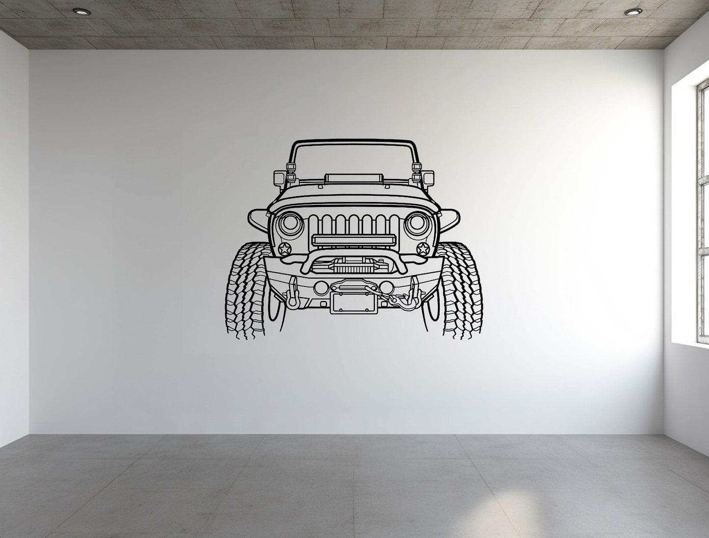 Wrangler Offroad Front - Metal Wall Art - Metal Art