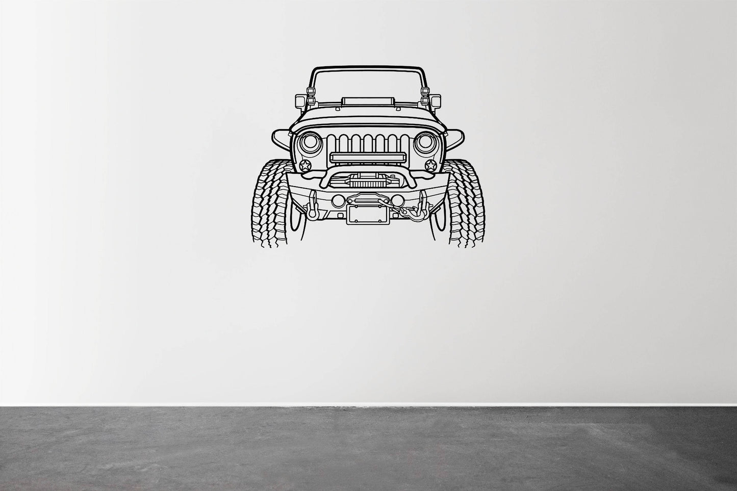 Wrangler Offroad Front - Metal Wall Art - Metal Art