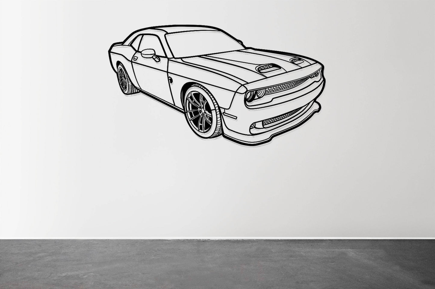 Challenger Hellcat Perspective - Metal Wall Art - Metal Art