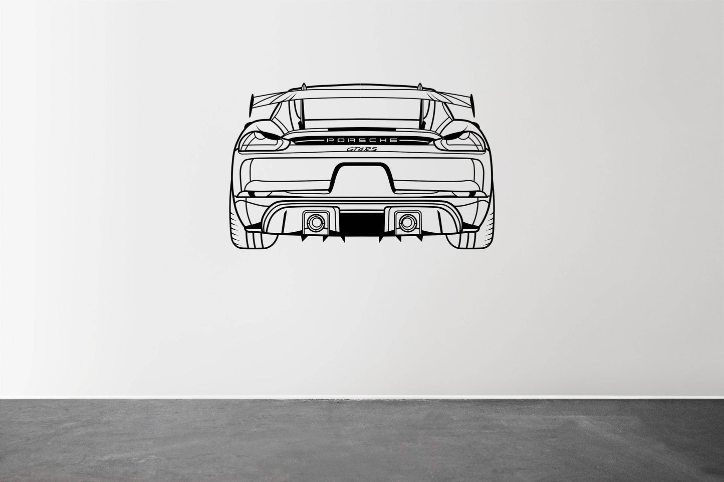718 Cayman GT4 RS Rear View - Metal Wall Art - Metal Art