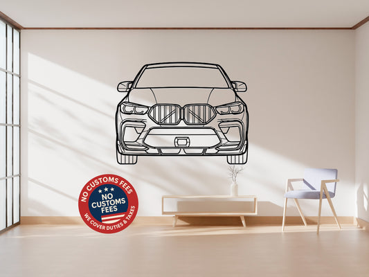 X6M 2022 Front - Metal Wall Art