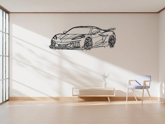 Corvette C8 2024 - Metal Wall Art - Metal Art