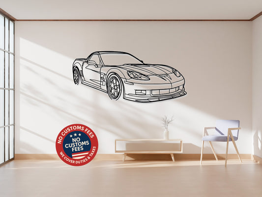 Corvette C6 ZR1 - Metal Wall Art