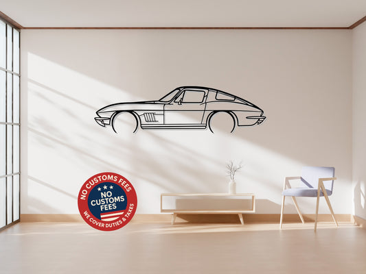 Corvette C2 1967 - Metal Wall Art