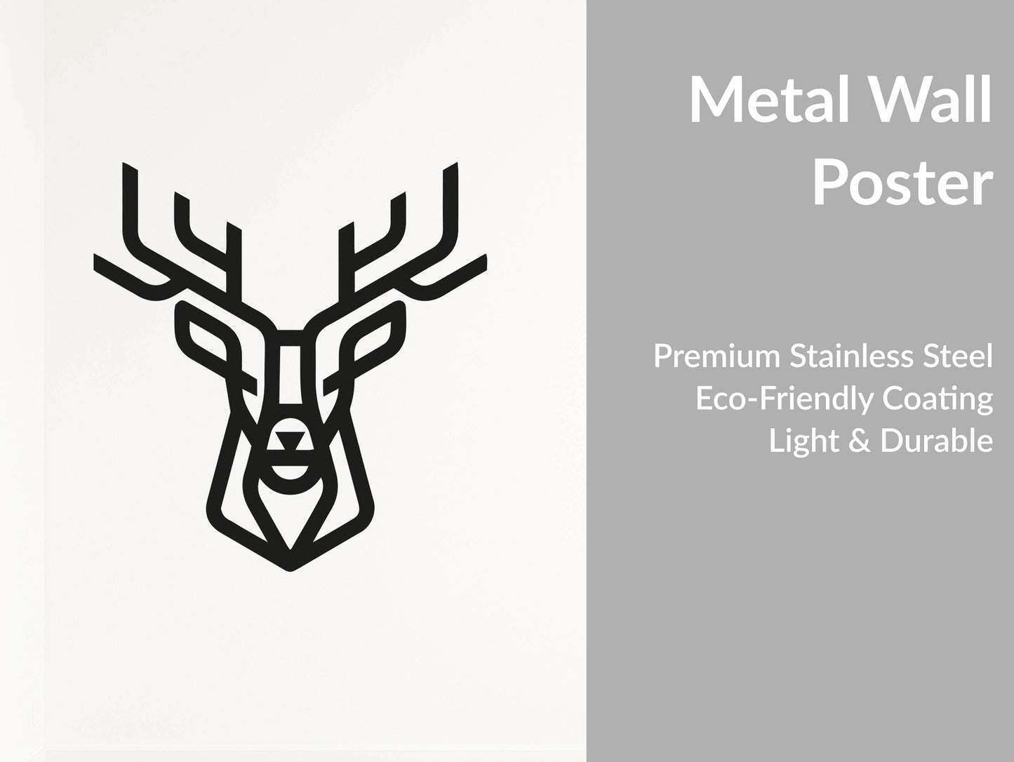 Geometric Deer - Metal Wall Art - Metal Art