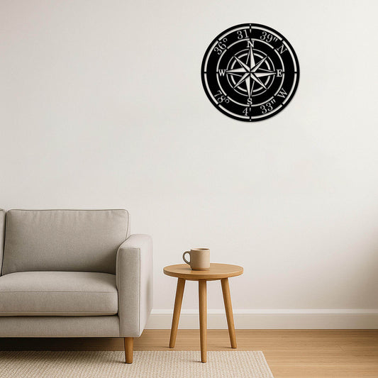 Custom Compass Rose Metal Art - Metal Art