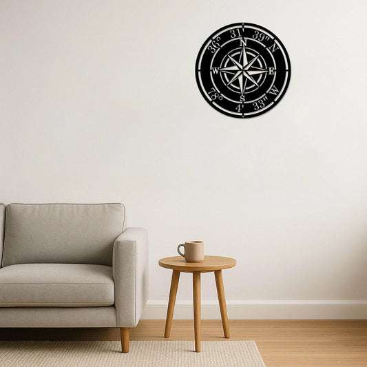 Custom Compass Rose Metal Art - Metal Art