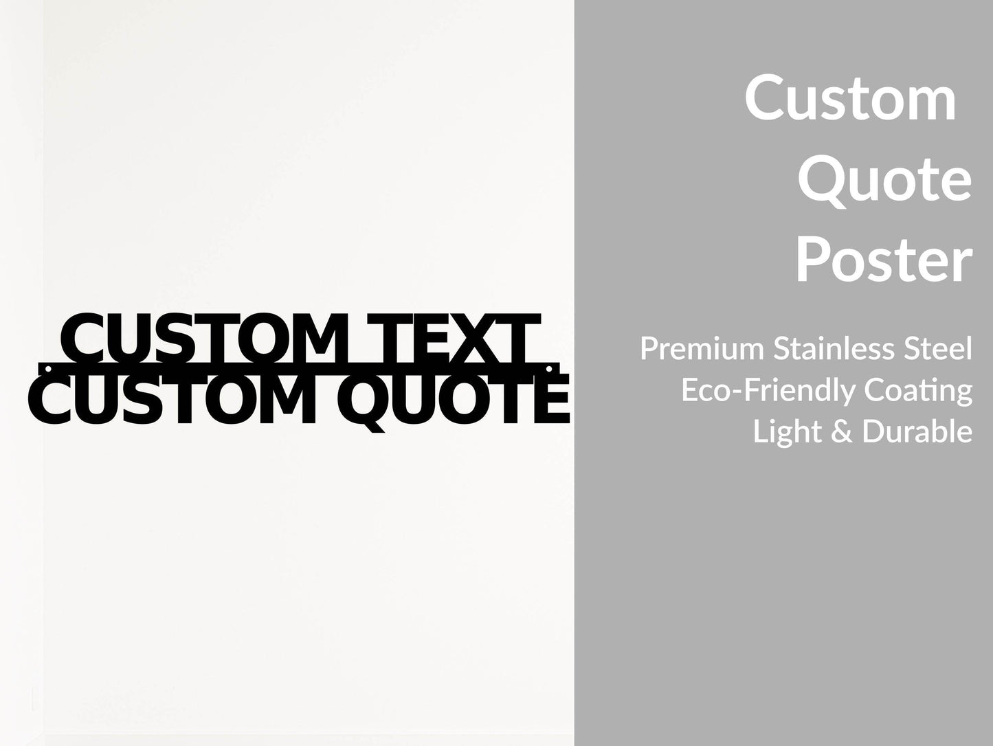 Custom Personalized Quote - Metal Art