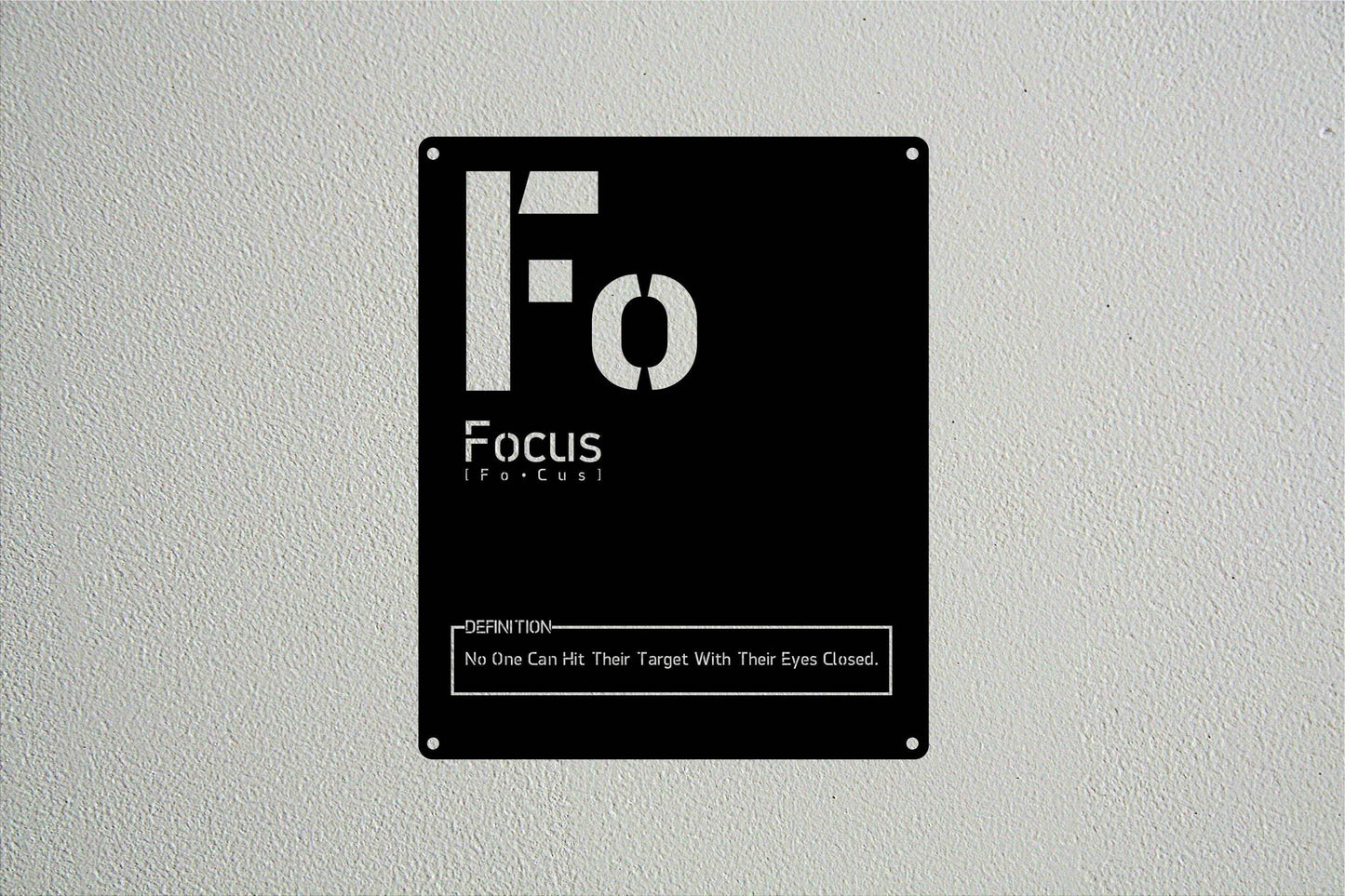 Focus Definition Wall Sign - Metal Art