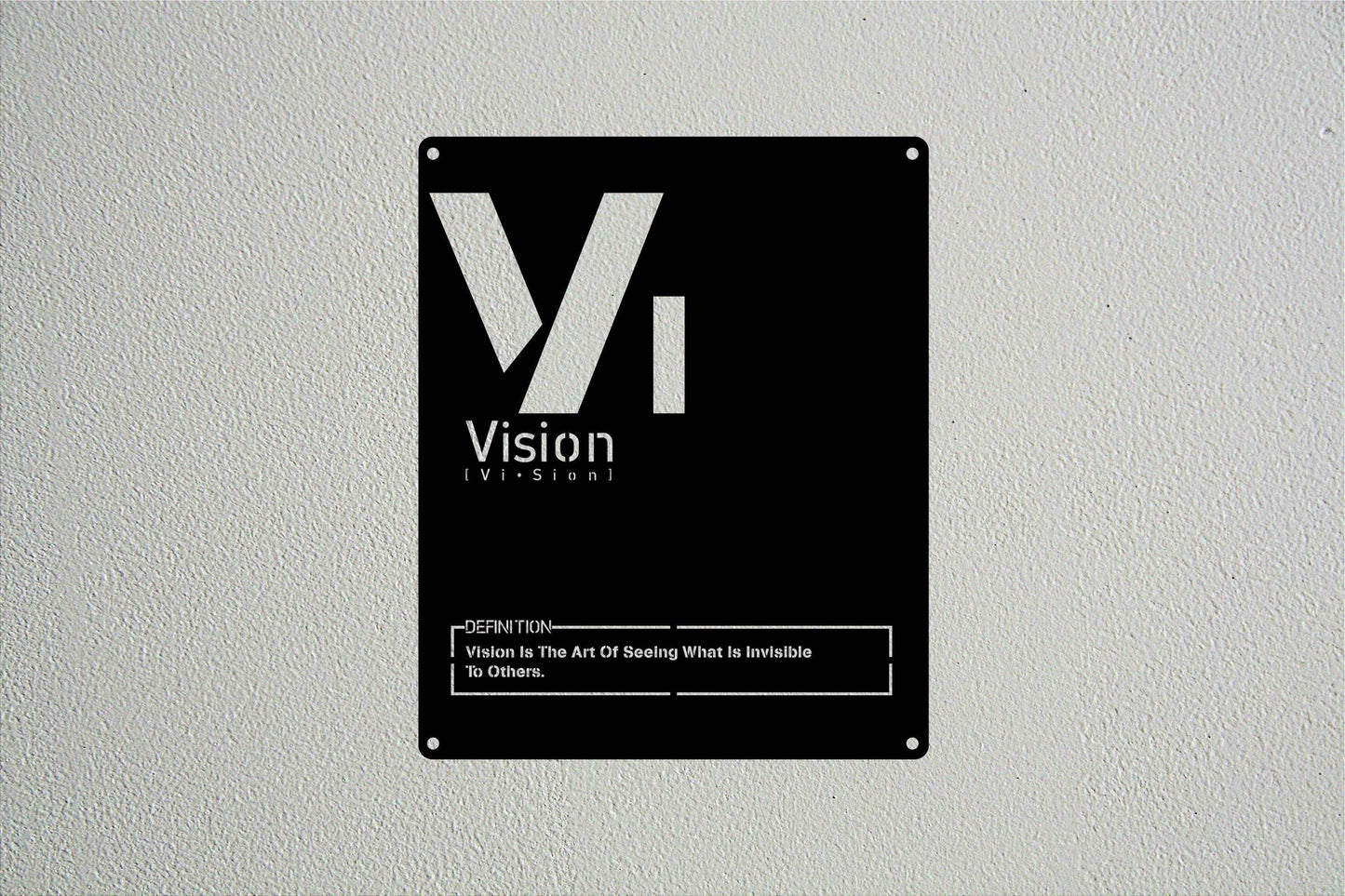 Vision Metal Wall Sign - Metal Art