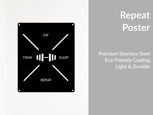 Gym Routine Metal Sign - Metal Art