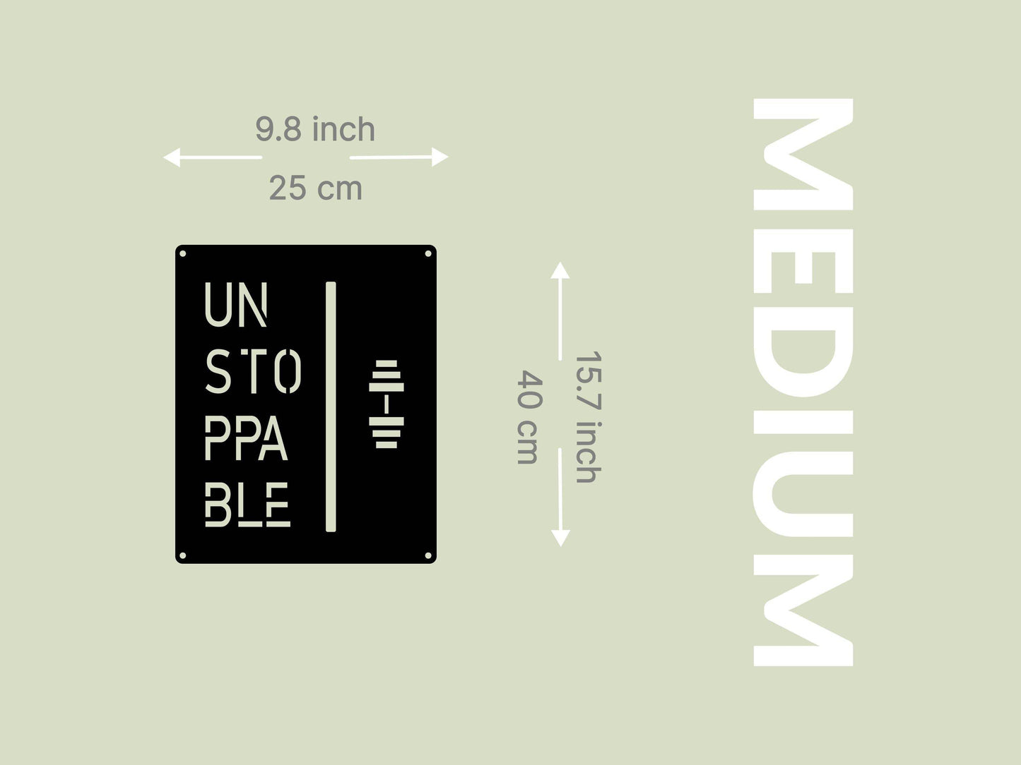 Unstoppable Metal Wall Sign - Metal Art