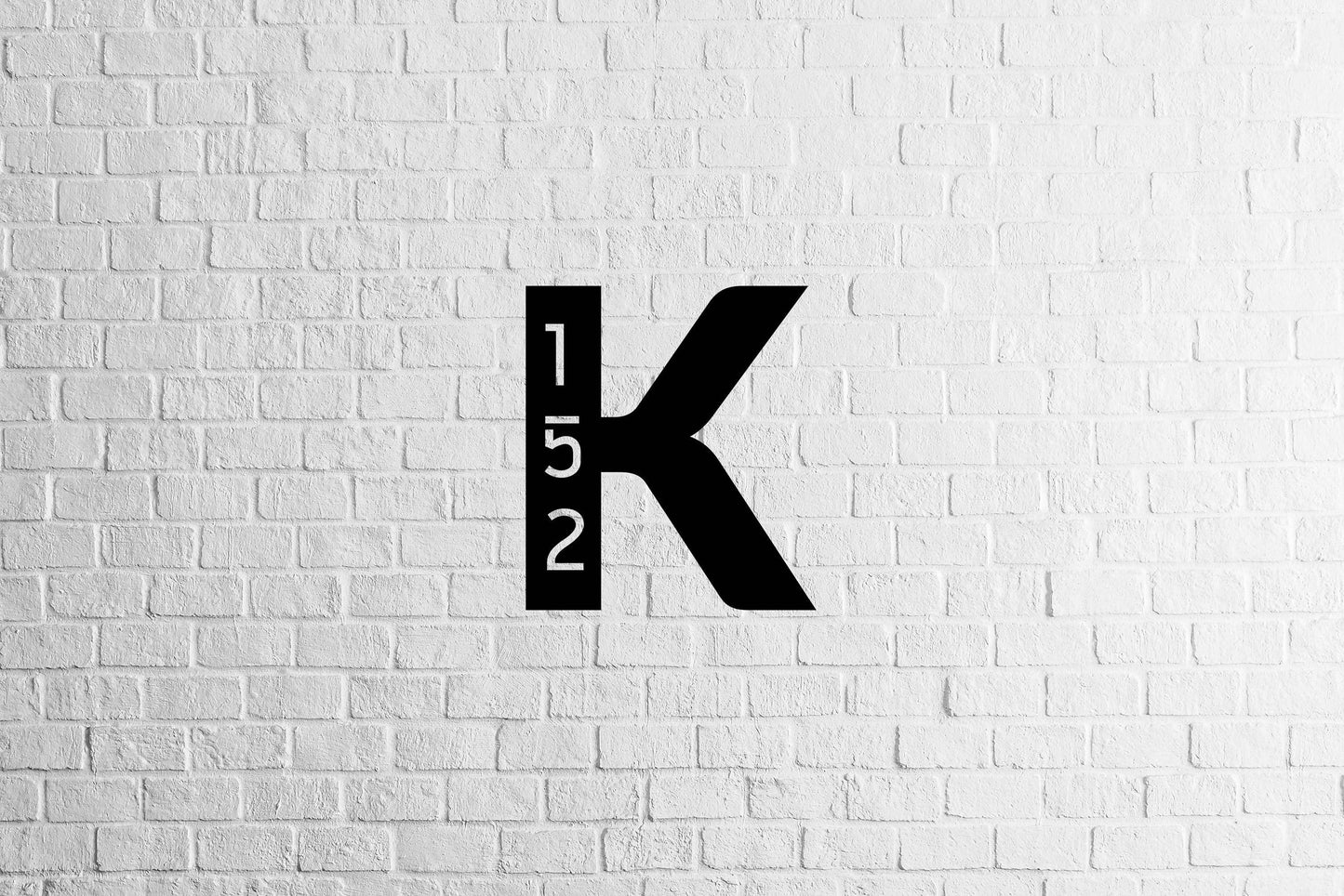 Custom Monogram Address Sign - Metal Art