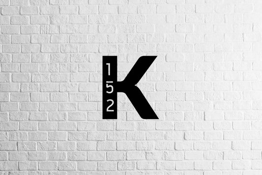 Custom Monogram Address Sign - Metal Art