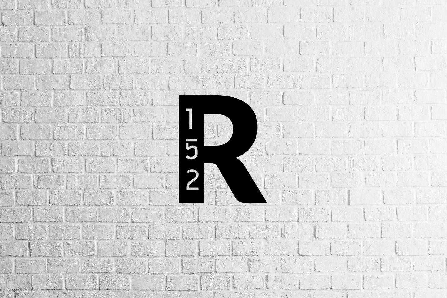 Custom Monogram Address Sign - Metal Art